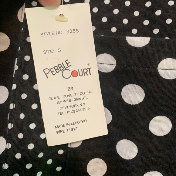 Pebble Court Vintage Black/White Polka Dot Top - Picture 3 of 7